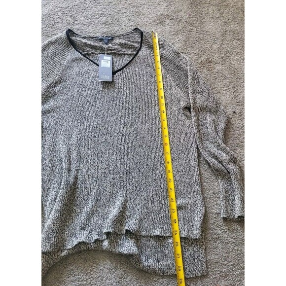 Eileen Fisher Hi-Lo V-Neck Knitted Box Top Sweater Size Xl - Picture 8 of 9